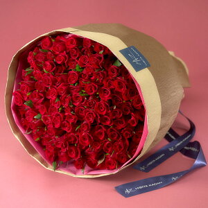誕生日 花 プレゼント 100本の赤バラの花束「アニバーサリーローズ」 記念日 結婚祝い 結婚記念日 お見舞い 出産祝い 送別
