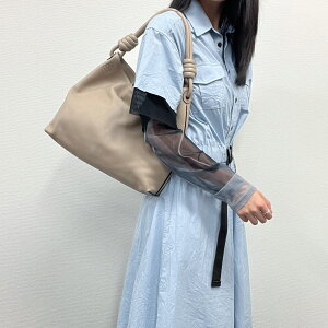 ロエベ LOEWE フラメンコ ショルダーバッグ バッグ レザー ベージュ系 