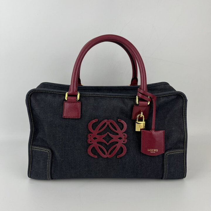楽天市場】【中古】LOEWE ロエベ アナグラム アマソナ36 ハンドバッグ 