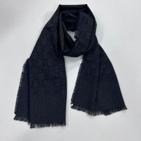 【中古】FENDI フェンディ マフラー ネイビー ウール ヴィンテージ レディース【中古美品】HIBUOCHI VINTAGE