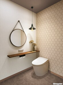 国産壁紙 のり付き壁紙/サンゲツ RE55735 ( 77-4043 ) / 不燃 防カビ / トレリス柄 ジャスミン 植物柄 ボタニカル 花がら フラワー / ベージュ アイボリー / 天井やアクセントにも最適 / ク