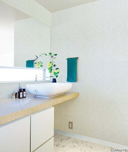 国産壁紙 のり付き壁紙/サンゲツ FE76822 ( 77-4057 ) / 不燃 防カビ / リーフ柄 植物柄 ボタニカル 花がら フラワー / ライトグリーン ホワイト / 天井やアクセントにも最適 / クロス DIY