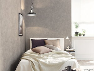 国産壁紙 のり付き壁紙/サンゲツ RE55615 (FE76660) / コンクリート 打ちっぱなし ストーン 石柄 漆喰 /ホワイト グレー / ウレタンコート 表面強化 撥水 抗菌 防カビ / 天井やアクセント壁