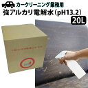 【リンサーと相性抜群】【レビュー特典有】除菌 ヒダカ 強アルカリ電解水（pH13.2）20L カークリーニング業務用 車 クルマ シート 殺菌 消臭 タバコ 車内 掃除 お掃除 ノンアルコール ウイルス対策 リンサー 洗車 ペット シミ カーペット じゅうたん ソファー