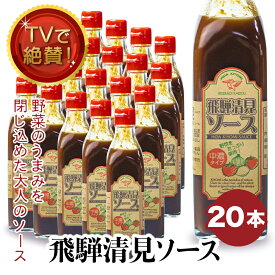 調味料 ギフト 飛騨 清見ソース 20本セット パスカル清見 TVでも絶賛 ウスターソース 中濃ソース 美味しい