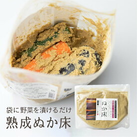 熟成糠(ぬか)床袋漬けタイプ 1袋 500g ぬか床 無添加 自然発酵 乳酸発酵 木桶仕込み ぬか漬け 美味しい 簡単調理 おかず よしま農園 手づくり 無農薬 栽培 飛騨高山 国産