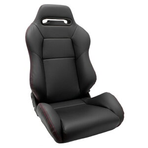 【特価販売中】RECARO SR-3 専用 スタイリッシュ シートカバー ブラック×レッドステッチ