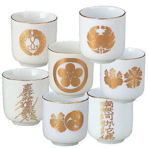 宗派別紋付 湯呑 陶器 口径:2.4寸(高さ:7.4cm)