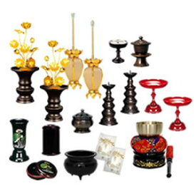 浄土宗 仏具セット【唐木仏壇 下台付用 小サイズ】下台付きタイプの45号以下のサイズに最適な浄土宗専用の仏具セット