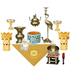 真宗 大谷派 仏具セット【金仏壇・唐木仏壇 上置用 小サイズ】独自セレクトした真宗 大谷派に必要な仏具のオリジナルセット。金仏壇・唐木仏壇の上置き20号以下のサイズに最適な仏具セット