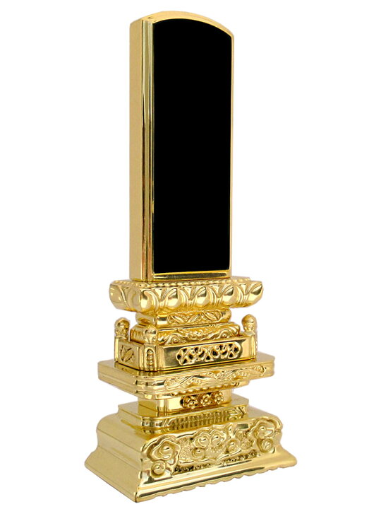 楽天市場】塗位牌・三方金 櫛形五重座 5.5寸（高さ：27.5cm）【仏具 