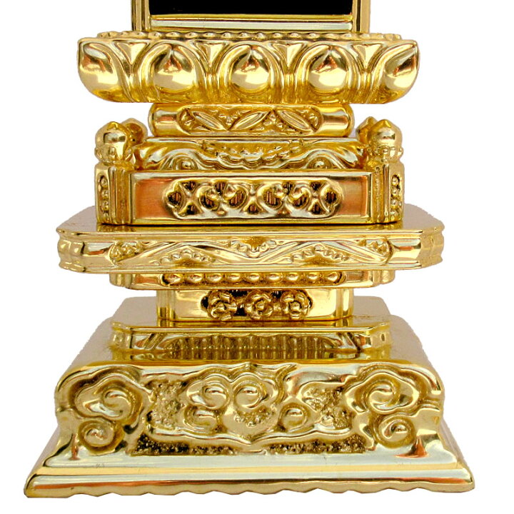 楽天市場】塗位牌・三方金 櫛形五重座 5.5寸（高さ：27.5cm）【仏具 