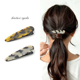 べっ甲風トライアングルフラットヘア　上品　かわいい　ヘア　ヘア　　パーティ　アップ　ヘアアレンジ シンプル　バンス　 プチプラ 　ヘアアクセ