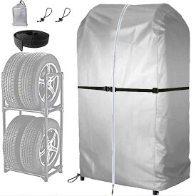 タイヤカバー タイヤカバー 屋外 防水 タイヤラックカバー 420D 4本収納 タイヤ保管 タイヤカバー タイヤ収納 普通自動車用 紫外線カット 劣化 汚れ防止 防埃 防雨 耐久 収納袋付き