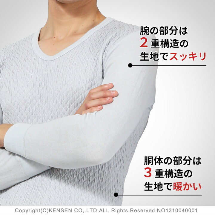 楽天市場】[上下別売]ひだまり 健康肌着 頂(いただき)紳士 長袖 シャツ 