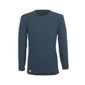 [上下別売] ひだまり 健康肌着 チョモランマ 紳士 長袖 丸首 シャツ [ 防寒 防寒インナー 防寒肌着 メンズ 暖かい あったか 保温 速乾 汗冷え対策 抗菌 防臭 消臭 静電気抑制 チクチクしない 厚手 秋 冬 日本製 プレゼント ギフト]