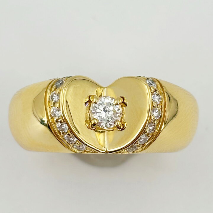 楽天市場】ESCADA エスカーダ K18 YG ダイヤモンド リング 12号 【中古 