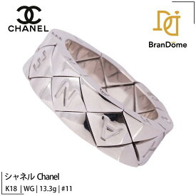 【中古】 シャネル Chanel リング ココ クラッシュ K18 WG ホワイトゴールド #51 約11号 指輪 750 レディース ジュエリー Coco Crush ring