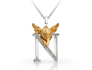 �yNEW�zCarrera y Carrera �J�����C�J���� MY ANGEL LETTERS N necklace K18 18�� �C�G���[�S�[���hyellowgold �z���C�g�S�[���hwhitegold �_�C�������h 0.20ct ��5.66g �`�F�[����44cm �W���G���[�y�V�i�z