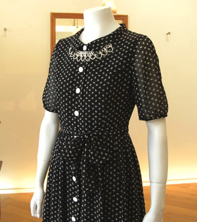 楽天市場 送料無料 お直し１回無料 自分の好きなサイズと服地で作れる ポリエステルシフォン ミニリーフ柄 ワンピース 7号 15号までぴったりサイズ オーダーメイド ブティックひでき レディース オーダー ワンピース ヨーロッパ服地のひでき
