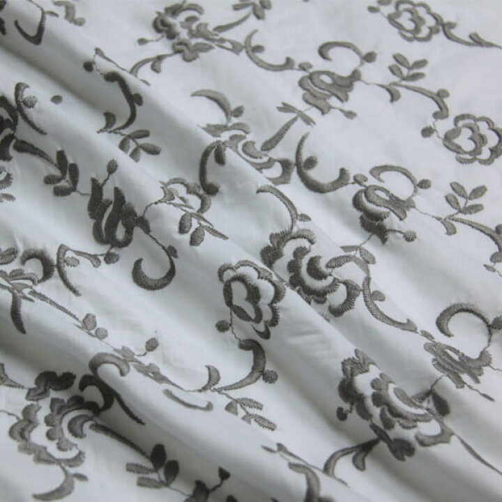 楽天市場】イタリー コットン エンブロイダリー アラベスクフラワー  
