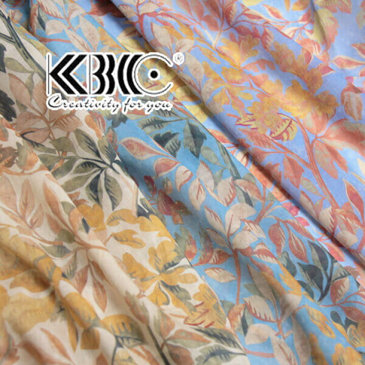 楽天市場】ドイツ KBC コットン シフォンローン クラムドリーフ  