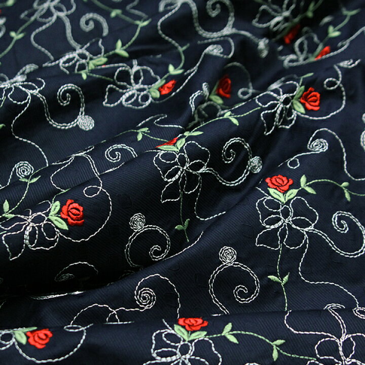 楽天市場】スイス コットン 縦ピケ＆ジオメトリックドビー 薔薇刺繍  