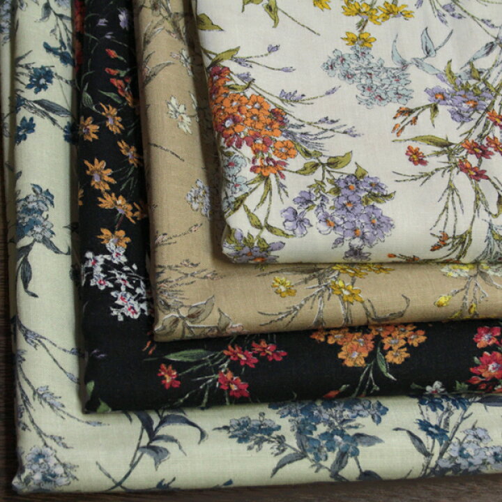 楽天市場】レーヨン麻 シーチング クラムドワイルドフラワープリント  