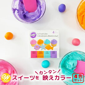 食用色素 アイシングカラー ビビッド ジェル 4色セット [601-2425] Wilton ウィルトン ■ 着色剤 着色料 カラーリング カラー剤 スイーツ インスタ映え オリジナル お菓子作り セット 道具 かわいい ケーキ作り