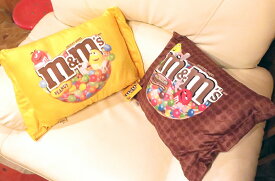 【クッション】m&m's スクエアクッション ■ キャラクター ぬいぐるみ エムアンドエムズ アメリカン雑貨