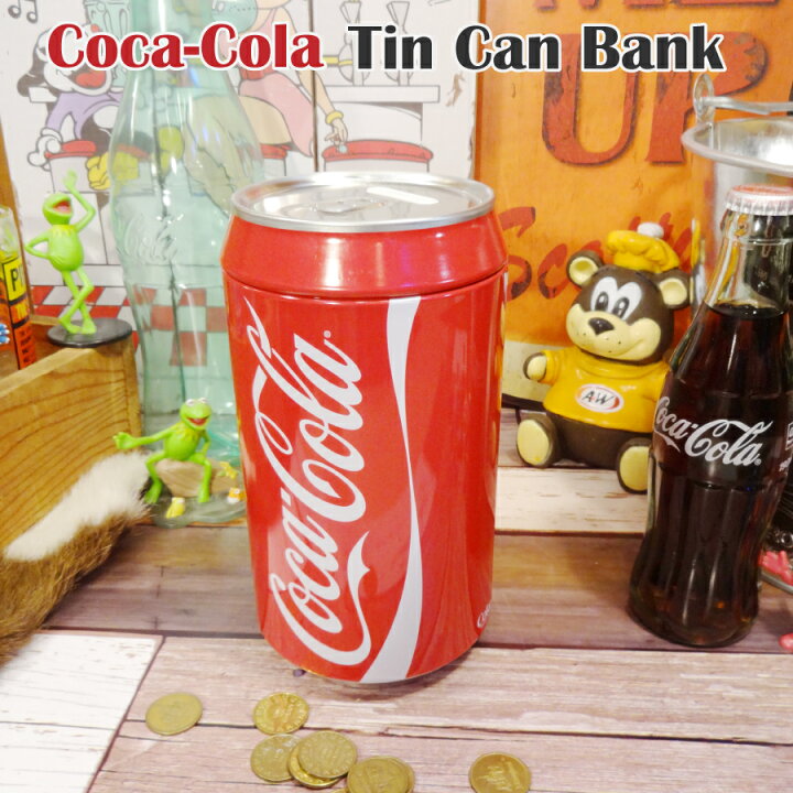楽天市場】【貯金箱】コカコーラ ブリキ缶バンク □ カン ブリキ 