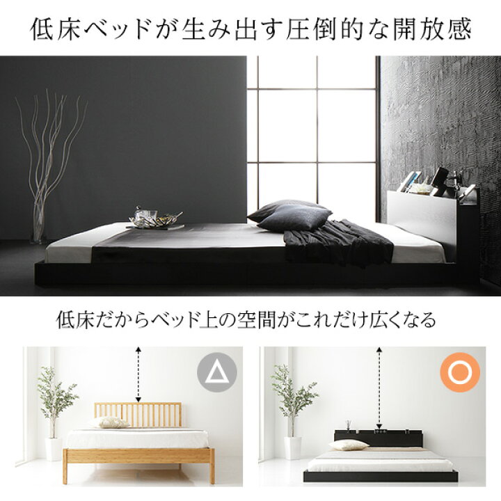 楽天市場】【メーカー直送】スタイリッシュ ローベッド すのこベッド 