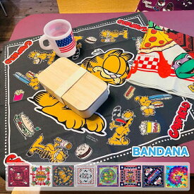 バンダナ ハンカチ ガーフィールド ベティー タートルズ 包み デザイン キャラクター グッズ 雑貨 かわいい アメリカ アメリカン雑貨 ■ BANDANA