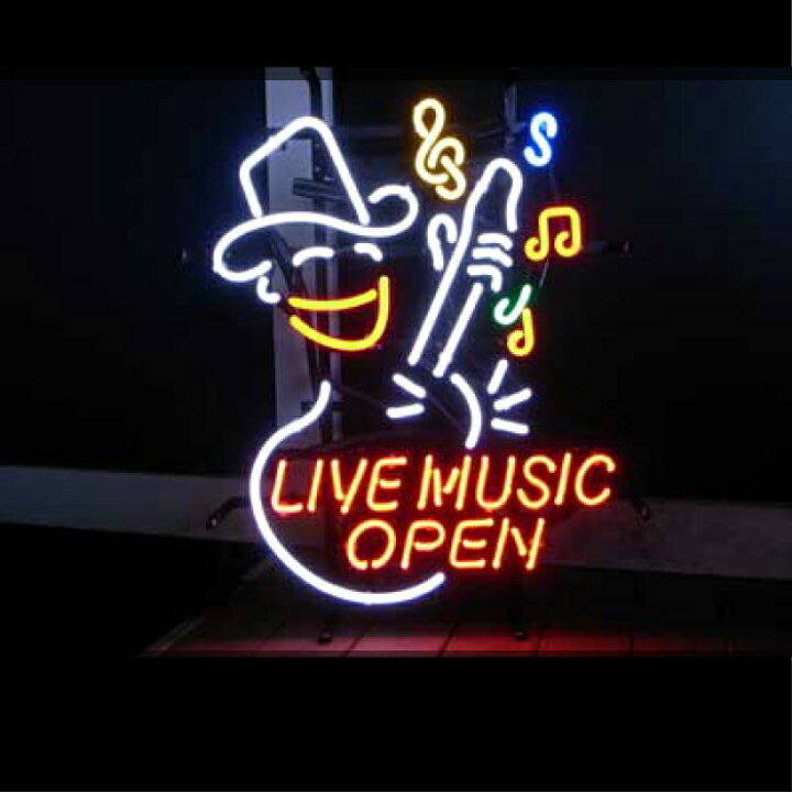楽天市場 送料無料 ネオンサイン 看板 ネオン管 ネオンライト Neon Sign インテリア 店舗用 ガラス管 電飾看板 おしゃれ アメリカン雑貨 アメリカ雑貨 カフェ Bar バー レストラン Live Music Open ハイドアウト