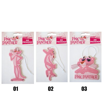 楽天市場 メール便送料無料 芳香剤 部屋 車 トイレ エアフレッシュナー ピンクパンサー Pink Panther グッズ おしゃれ ココナッツの香り かわいい 吊るす アメリカン雑貨 ハイドアウト