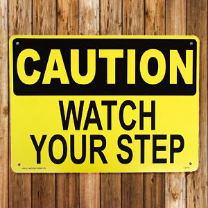 �y��z�� �������z�y�Ŕz�v���X�`�b�N�T�C���{�[�h �������� (CAUTION watch your step) [CA-10] �� �j�O�C���e���A ���b�Z�[�W �T�C���v���[�g �A�����J���G��