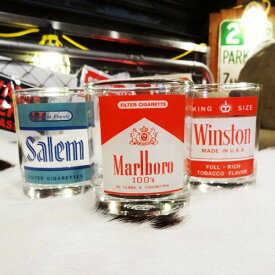 シガレットロックグラス ■ マルボロ セーラム ウィンストン タバコ アメリカン雑貨 【あす楽対応】