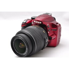 【中古】【1ヶ月保証】 ニコン Nikon D3200 レンズキット レッド SDカード付き