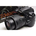 【中古】【1ヶ月保証】 ニコン Nikon D3400 レンズキット ブラッ...