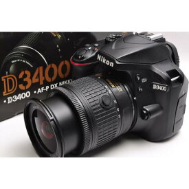 【中古】【1ヶ月保証】 ニコン Nikon D3400 レンズキット ブラック SDカード付き