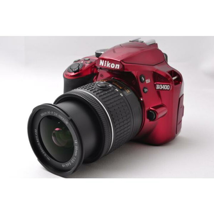 Nikon D3400 レンズキット レッド☆極上美品☆スマホへ転送♪新品SD  