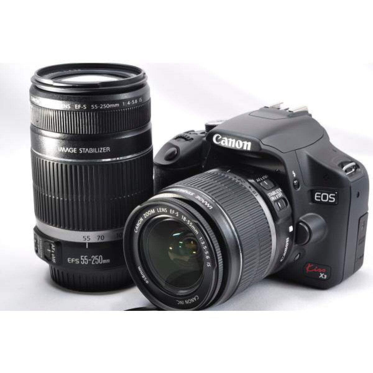 中古】【1ヶ月保証】 キヤノン Canon EOS kiss X3 標準＆望遠ダブル 