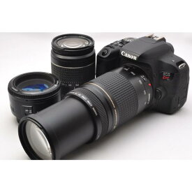 【中古】【1ヶ月保証】 一眼レフカメラ Canon キヤノン EOS kiss x9i 超望遠 トリプルレンズセット SDカード( 16GB)付き