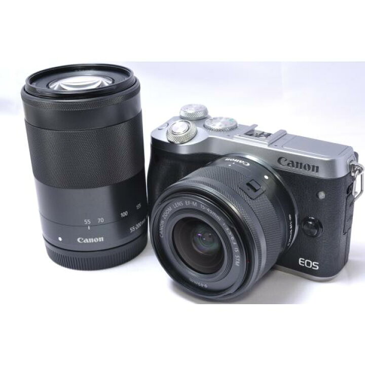 楽天市場】【中古】【1ヶ月保証】 Canon キヤノン EOS M6 ダブルズーム 