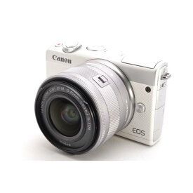 【中古】【1ヶ月保証】 キヤノン Canon ミラーレス一眼 EOS M100 レンズキット ホワイト SDカード付き