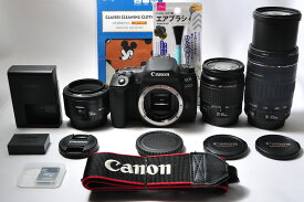 【中古】【1ヶ月保証】 Canon キヤノン EOS 9000D 超望遠 トリプルレンズセット SDカード(16GB)付き
