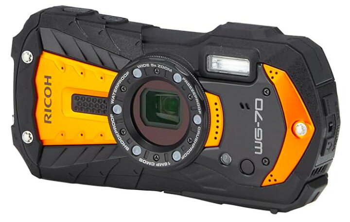 楽天市場】【中古】【1ヶ月保証】 RICOH リコー WG-70 オレンジ 本格 