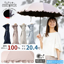 日傘 折りたたみ 軽量 晴雨兼用 レディース 50cm フリル 1級遮光 遮熱 遮光率100% UVカット率100%生地使用 紫外線対策 熱中症対策 通勤 通学 おしゃれ かわいい デザイン おすすめ 人気 丈夫 軽い 折り畳み 2つ折 手動開閉 4色展開 ひんやり傘 クールプラス リーベン 0715