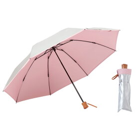 日傘 晴雨兼用 大きい折りたたみ傘 60cm×8本骨 メンズ レディース 3つ折 UPF50+ UVカット率・遮光率99％以上 遮熱 ひんやり傘 折り畳み 男性 女性 LIEBEN-0585