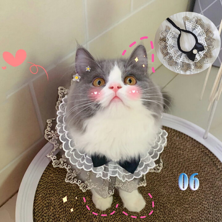 楽天市場】ペット用涎掛け 2枚セット 手作り ねこちゃん わんちゃん 33  